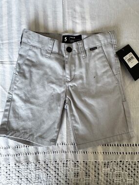 Hurley Boy’s Light Gray Flat Front Shorts